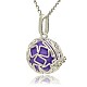 Silver Color Plated Brass Hollow Round Cage Pendants KK-J231-09S-2