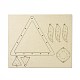 DIYトライアングルウィンドチャイム作成キット  1個の木板入り  1枚のカードの綿糸と1本のプラスチックの編み針  クラフトを描く子供たちのために  ミックスカラー  糸と針：ランダムな色 DIY-A029-08-3