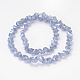 Nacrés chapelets de perles plaqué forme de diamant de verre EGLA-J100-PL10-2
