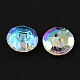Botones redondos planos del diamante artificial de acrílico de Taiwán de 2-agujero BUTT-F015-11.5mm-15-2