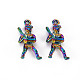 Rainbow Color Alloy Pendants PALLOY-S180-292-NR-2