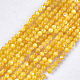 Perles de coquillage jaune brins SHEL-T012-50B-1