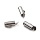 304 Stainless Steel Slide On End Clasp Tubes STAS-C044-07B-P-2