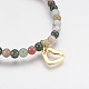 Bracelets extensibles avec perles en pierre précieuse naturelle BJEW-JB03543-3
