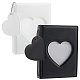 CRASPIRE 2 Sets 2 Colors 3 Inch PVC Mini Heart Hollow Photocard Holder Book AJEW-CP0005-83-1