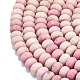 Природные родонит бисер нитей G-P575-A18-8x5mm-3