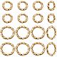CREATCABIN 200Pcs 18K Gold Plated Brass Twist Open Jump Rings Small Connectors with Plastic Container Jump Ring Round Bulk for Jewelry Making Craft Bracelet Necklace Earring Keychains DIY 6mm 8mm KK-CN0002-52-1
