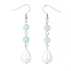 Natural Gemstone Dangle Earrings EJEW-JE02559-2