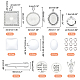Chgcraft bricolage mot pendentif broche broche kits de fabrication DIY-CA0004-02-2