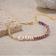 Bracelet en perles de lépidolite naturelle et de perles BJEW-G688-02G-3