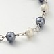 Round Glass Pearl Anklets AJEW-AN00062-02-3
