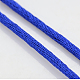 マクラメラテール中国結び作り用コードラウンドナイロン編み込みひも糸  サテンコード  ブルー  2mm  約10.93ヤード（10m）/ロール NWIR-O001-A-08-2