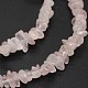 Croustilles rose naturelle perles de quartz brins G-N0164-39-2