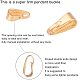 PandaHall Elite 800pcs Pinch Clip Clasp Bail Iron Snap Bail Hook Pendant Charms Clasps Chain Connector for Necklace Jewelry Findings(Golden IFIN-PH0023-98-3