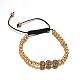 Bracelets de perles tressés ronds en 304 acier inoxydable BJEW-O124-29G-1