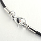 Round Leather Cord Necklaces Making AJEW-E010-04-2mm-3