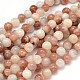 Round Natural  Moonstone and Sunstone Beads Strands X-G-F222-03-8mm-1