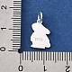 925 подвеска в виде кролика из розового и белого эмалевого серебра STER-G046-03S-3
