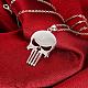 Fashion Silver Plated Brass Cable Chain Skull Pendant Necklace NJEW-BB00372-3