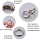 UNICRAFTALE 4pcs 17mm Spring Gate Rings 304 Stainless Steel Rings O Rings Keychain Ring Round Snap Clasps Metal Spring Gate Rings for Jewelry Making Keyring Buckle STAS-UN0007-25P-5