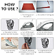 CREATCABIN 3 Sheets 3 Styles Pet Film with Hot Melt Adhesive Heat Transfer Film DIY-CN0001-33-7