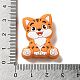 猫用シリコンフォーカルビーズ  DIYの看護ネックレス用  オレンジ  30x24x9.5mm  穴：2mm SIL-B069-01D-3