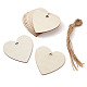 Herzförmige unvollendete Holzausschnitte WOOD-TAC0003-66-4