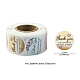 3 Patterns Round Dot Thank You Paper Self-Adhesive Gift Sticker Rolls STIC-YW0001-01-3