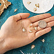 Fashewelry 10 個 5 スタイル真鍮マイクロ パヴェ キュービック ジルコニア ペンダント  蝶とトンボとミツバチ  ゴールドカラー  10.5~13x8~17x2~3.5mm  穴：1.8~3.8mm  2個/スタイル KK-FW0001-09-6