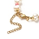 Bracelets de cheville en perles de plastique ABS avec perles acryliques rondes pour femmes AJEW-AN00499-5