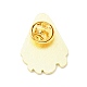 ゴーストエナメルピン  バックパックの服のためのハロウィーンの合金バッジ  ライトゴールド  淡いターコイズ  30.5x21.5x1.5mm JEWB-G014-C04-2