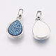 Естественно druzy агат подвески X-KK-G343-13B-P-2