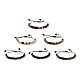 Ensemble de bracelets de perles tressées en bois et hématite synthétique non magnétique 4pcs BJEW-JB08941-1