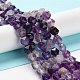Natural Purple Fluorite Beads Strands G-G030-A08-01-2