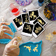 OLYCRAFT 9pcs 1.6x1.6 Inch Carnival Circus Metal Stickers Mardi Gras Self Adhesive Gold Stickers Clown Magic Metal Gold Stickers for Scrapbooks DIY Resin Crafts Phone Water Bottle Decor DIY-WH0450-112-4