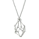Halskette mit Kristallkäfighalter NJEW-JN04604-01-2