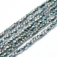 Chapelets de perles en verre électroplaqué GLAA-F079-A-HP04-1