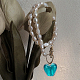 Olycraft valentine geschenke für ihre ideen handgemachte silberfolie glasperlen FOIL-OC0001-01-7