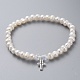 Natürliche Süßwasserperlen Perlen Stretch Armbänder BJEW-JB04863-01-1