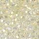 Perles de verre électrolytiques transparentes plaquées arc-en-ciel EGLA-M030-02A-FR04-2