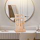 3段木製スラントバックジュエリーディスプレイスタンド  イヤリング ネックレス オーガナイザー ホルダー  長方形  淡黄色  完成品：9.4x14.4x24.5cm ODIS-WH0025-115-5