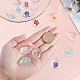 SUNNYCLUE 1 Box 16Pcs 8 Styles Teardrop Transparent Glass Charms with Gemstone Chip inside and Epoxy Resin Bottom Water Drop Pendants for Women DIY Jewelry Earring Necklace Making Supplies GGLA-SC0001-08-3