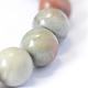 Natürliche Blattsilber Jaspis runde Perle Stränge G-E334-10mm-04-4