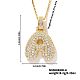 Элегантные латунные микропаве прозрачные кубические цирконии 3d начальные ожерелья DV4415-1-1