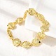 Летние пляжные браслеты-цепочки из латуни с микропаве из прозрачных кубических цирконий в форме ракушки BJEW-C118-02B-G-4