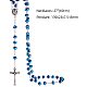 PandaHall Elite Dark Blue Beads Rosary 69cm Necklace and 18cm Bracelets Virgin Christian Catholic Holy Crucifix Bless Prayer Cross Bracelets Necklace SJEW-PH0001-05-3