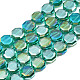 Electroplate Transparent Glass Beads Strands EGLA-N002-27-C05-1