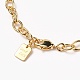 Brass Cable Chain Bracelets BJEW-H537-11G-2