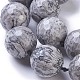 Chapelets de perles en jaspe avec images naturelles G-F620-02-25mm-3