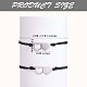 2Pcs 2 Style 430 Stainless Steel Heart Link Braided Bead Bracelets Set JB714A-3